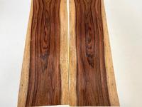 Brazilian Rosewood veneer - 2 pcs, 5-1/2" to 7" x 140"